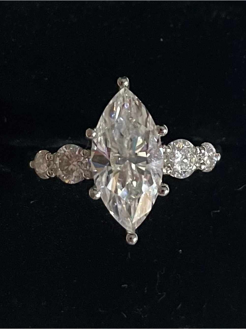 Gorgeous Certified 5 Carat Marquise Cut Moissanite Diamond Engagement Ring